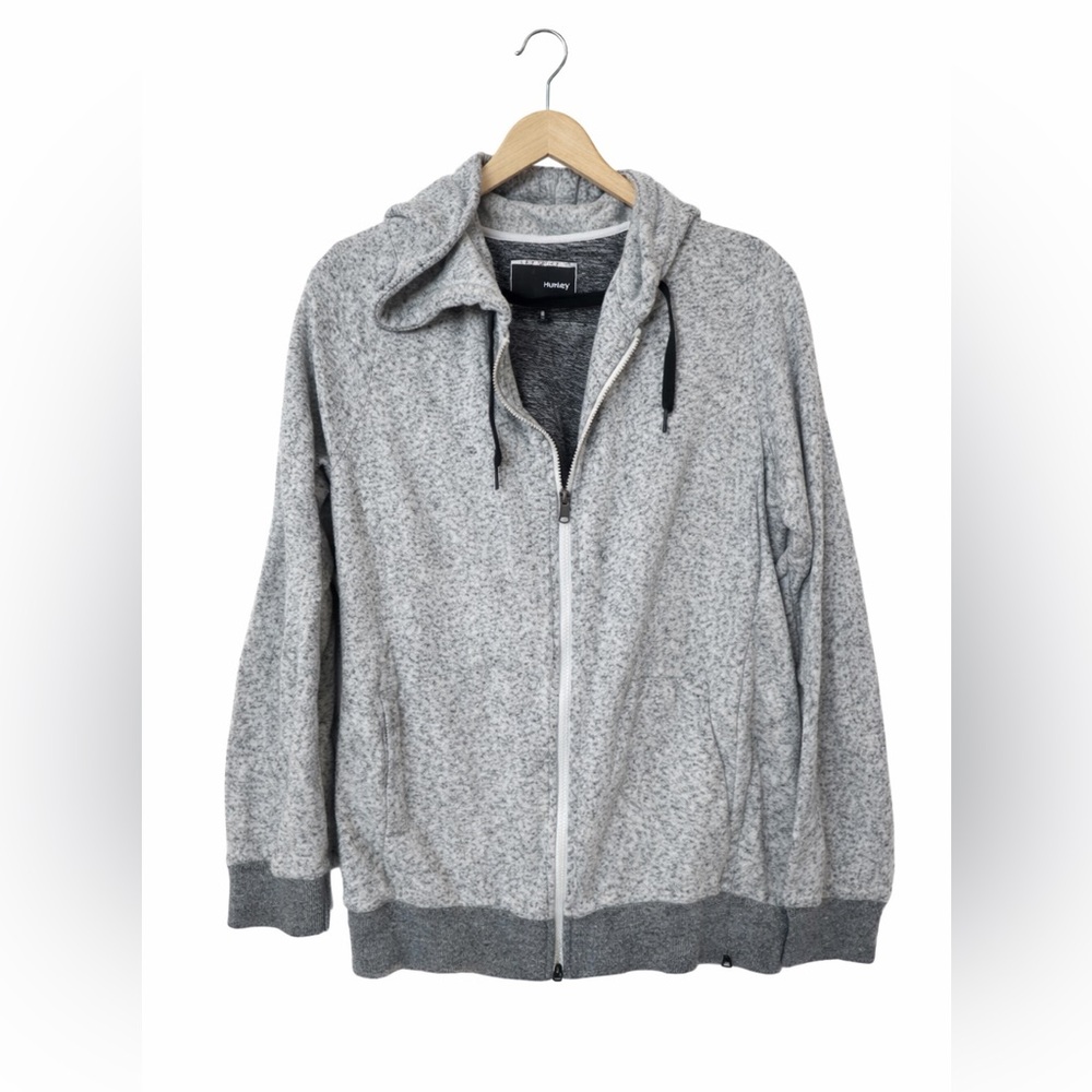 Hurley Gray Zip-Up Sweatshirt. Hoodie. Size Medium. Great Condition. Heathered